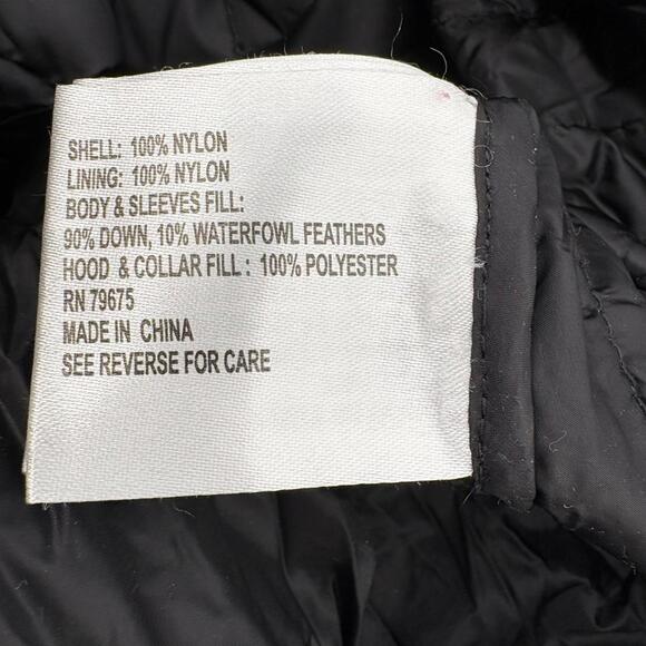 EUC Michael Kors Black Women's Packable Down Fill Long Puffer Jacket Large - Picture 7 of 11